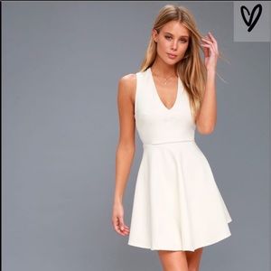 Skater cross back dress
